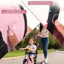RIDYEE 8-in-1 Tricycle for 1.5-5 Years, Tool-Free Switch, Toddler Tricycle with Parent Steering Control Handle for 1.5 to 5 Yrs, Toddler Trike 1.5-3 Years with 5-Point Harness and Large Canopy, Pink