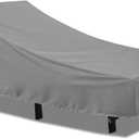 PureFit Outdoor Chaise Lounge Cover, Lounge Chair Covers Waterproof Patio Furniture Lounge Chair Cover, UV Resistant & Weatherproof, 1 Pack, 78"L x 35.5"W x 33"H Inches, Gray (Grey)