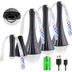 Fly Fans for Tables Rechargeable, 1800mah Large Capacity Fly Table Fans with Soft Blades, Food Fans, USB Table Top Fly Spinner Rechargeable, 4PCS