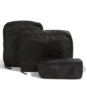 BAGAIL 3 Set Compression Packing Cubes Travel Accessories Expandable Packing Organizers Black