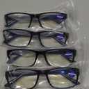 Gaoye Professional Reading Glasses for All Day - Computer Readers with Blue Light Protection - Value Pack (B1-5 Pack Light Black)