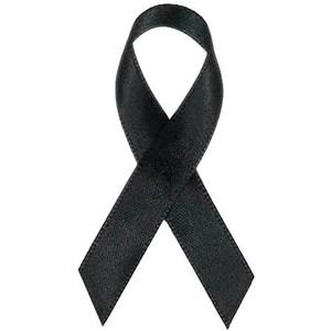 Ns Awareness Ribbons With Pins Black 250 Pack