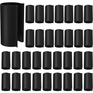 Jetec 32 Pcs PVC Pipe Clips Pool Cover Clamps for Above Ground Pool Greenhouses, Row Covers, Garden, Shelters, Bird Protection, 2.4 Inch Long(for 1 Inch PVC Pipe,Black)