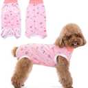 Coppthinktu Recovery Suit for Dogs After Surgery, Dog Onesie Surgery Recovery Suit for Female Spay, Soft Male Surgical Pajamas Bodysuits for Small Medium Puppy to Anti Licking Dog Cone Alternative S