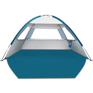 COMMOUDS Beach Tent Sun Shade for 3 Person, UPF 50+ Beach Sun Shelter Canopy Tent, Lightweight, Easy Set Up and Carry