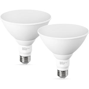 PAR38 Outdoor Flood Light Bulbs, LED Flood Light Bulb Warm White 3000K, 100W Equivalent, 1050LM, Dimmable E26 Base for Porch Garage Yard, 2 Pack
