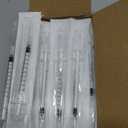 50 Pack 1ml Syringes with caps for Liquid, Oral, Colostrum Collector Feeding without Needle, Individually Wrapped
