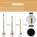 Denique Iron Taper Candle Holder Set of 3, Gold Candlestick Holders 19.3”17” 14” Heightening Decorative Candle Stand Set for Wedding, Dining Table, Home Decoration (Gold)