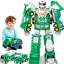 Laradola Toys for 3 4 5 6 Year Old Boys - Transform Robot Kids Toys Cars | STEM Building Toddler Toys for Ages 3+ | 5 in 1 Construction Toys Christmas Birthday Gifts for Boys Girls
