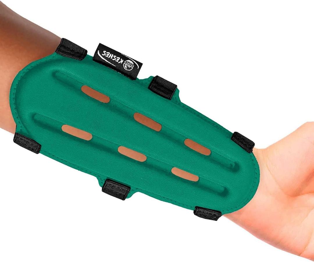 KESHES Archery Arm Guard - Adjustable Forearm Wrist Protector for Bow Hunting Accessories - 3" x 8" One Size Fits Youth & Adults, Right & Left Handed - Durable & Lightweight for Archery