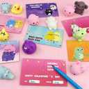 5 x Jofan 24 PCS Mochi Squishy Toys with Valentines Cards for Kids Valentines Day School Class Classroom Gifts Prizes Party Favors