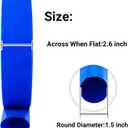 1-1/2" (Flat 2.6 width) x 100 FT Pool Backwash Hose Kit with Male NPT Adapter, Blue Reinforced Pool Drain Discharge Hose for Swimming Pool Filter Pump,with 2 Clamp and Thread Seal Tape