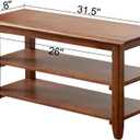 XKZG Storage Bench Wooden Shoe Rack Bench Rustic Solid Wood Entryway Bench (Brown,31.5")