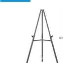 MasterVision Quantum Heavy Duty Display Easel, 35.62" to 61.22" High, Plastic, Black, Modern