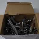 Blulu 10 Pieces 3/4'' Golf Frame Corner Kit DIY Canopy Fittings with Threaded Eye Bolts for EMT Conduit 10' l x 10' W x 10' H Practice Cages and Nets Backyard Indoor Outdoor Home, Silver