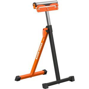 Klein Tools 66013 Roller Stand, 200-Pound Load Capacity, Adjustable Height with Guide Wings, Easy Assembly and Fold Flat Design
