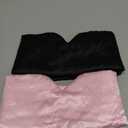Silk Eye Mask for Sleeping Pack of 2, 100% Natural Silk Sleep Masks for Women Men, Soft Pressureless Cooling Blackout Satin Eye Mask Fits All Heads with Adjustable Strap for Home & Travel, Black and Pink