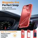 Magnetic for iPhone 17 Pro Case, [Matte Solid Color] [Full Camera Protection] Protective Case for iPhone 17 Pro - Red