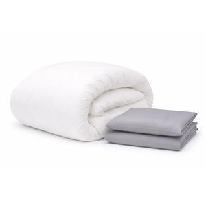 Andency White Twin Comforter Set (66x90Inch), 2 Pieces Cute Soft Pinch Pleat Bedding Comforters & Sets for Kids Girls, All Season Lightweight Fluffy Down Alternative Bed Set