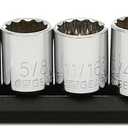 GEARWRENCH 13 Pc. 3/8" Drive 12 Pt. Standard Socket Set, SAE - 80561