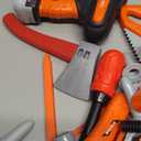 Kids Tool Set 46 PCS, Christmas Birthday Gifts for Kids Ages 3,4,5,6,7,8, Toddler Tool Set with Portable Tool Box & Electronic Toy Drill, Construction Toys Tools for Toddlers, Tool Kits for Boys Girls (Orange)