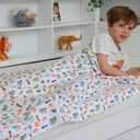 Kids Throw Blanket  Soft Cotton Toddler Blanket with Construction Vehicles Puzzle Pattern, Lightweight Breathable Bed Throw with Stitched Edges, 40 x 60 in (101.6 x 152.4 cm)