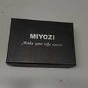 miyozi Airtag Wallet for Men Money Clip 9-Card Pop-Up Credit Card Holder with ID Window RFID Blocking Metal Case Magnetic Closure Front Pocket Wallet Gift Box (Black055)