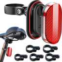 Upgraded Bike Mount for Samsung Smart Tag 2 & Moto Tag & for AirTag Holder Hidden - Waterproof Anti-Theft Bike Reflectors GPS Tracker Case with Screws & Tools, for Mountain Bikes/Scooter/E-Bicycle