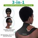 3-in-1 Migraine Relief Cap with Neck Ice Pack Wrap & Detachable Ice Eye Masks, Soothing Headache Relief Cap Ice Cold Pack Mask, Cold Heat Compress Reusable Headache Relief Products for Stress Hangover
