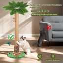 Cat Scratching Post, Famifit 39" Nature Sisal Cat Scratch Post for Indoor Cats, Large Cat Scratcher with Cat Toy Mouse Hole & Interactive Wooden Ball for Kittens Adults Cats