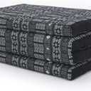 Leewadee Trifold Mattress Standard  Comfortable Thai Massage Pad, Foldable Floor Mattress Filled with Kapok, Perfect to Use as a Sleeping Mat 79 x 28 inches, Black