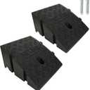 QTLCOHD 2 Pack Curb Ramps 4 Inch Rise Height Portable Lightweight Small Rubber Curb Ramp for Driveway, Threshould, Motocycles, Bike, Road, Wheelchairs