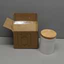 Sweejar Kitchen Utensil Holder with Wooden Bottom, 6.7" Ceramic Utensil Crock to Hold Spatulas for Cooking Countertop, Housewarming, Wedding, Birthday Gift (White)