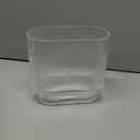 YANWE1 Ribbed Vase, Fluted Glass Vase for Flowers, Clear Flower Vases for Tulips, Modern Vases for Living Room, Dining Table, Office, Bedroom, Mantle, Shelf, Wedding, 7 Inch