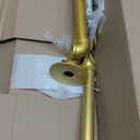 48 Gold Wall Mounted Clothes Rack, Industrial Pipe Iron Garment Bar, Heavy-Duty Detachable Clothing Rod, Multi-Purpose Metal Wall display Hanging Pole for Closet Storage, Laundry Room 2 Base