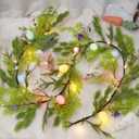 DR.DUDU 6 FT Lighted Easter Garland, Easter Decorations for Home, Egg Garland Spring Fireplace Mantel Decor, Indoor & Outdoor Holiday Parties Display