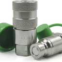 1/4" body size Flat Face Quick Coupler Male Thread 9/16-18 UNF male coupler 1/4" NPT female coupler for portable car lifting