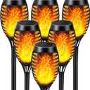 Kurifier Solar Lights Outdoor, 6Pack Solar Torch Light with Flickering Flame, Waterproof Solar Garden Light, Outdoor Solar Lights for Yard, Flame Torches for Outdoor Decorations Decor Yard