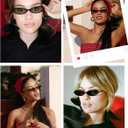 VANLINKER Polarized Retro Oval Sunglasses for Women Small Chic 90s Vintage Style Trendy Slim Narrow Y2k Sunnies VL9873