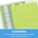 Dish Cloths for Washing Dishes - Dual-Sided Microfiber and Sponge 4.5 x 6.5 inches Cleaning Wipes for Dishes, Countertops & Stovetops - Reusable General Household Cleaning Rags - Pack of 8