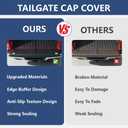 PIT66 Tailgate Molding Assembly, Compatible with 2015-2020 Ford F150 (NOT Fit Super Duty), Flexible Tailgate Cap Pad Molding Trim with Release Button,FL3Z-9940602-B, FL3Z9940602B