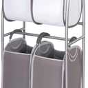 Neatfreak - 2 Tier Vertical Rolling Laundry Cart - Rolling Storage Cart On Wheels With 4 x Tote Hampers For Laundry, Towels, Blankets & Bathroom Organization - Quad Laundry Sorter