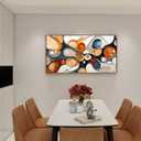 XLSJERST Wall Art for Living Room - Elegant Curves Abstract Wall Art Modern Lightness for Office Wall Decor Adorned with an Exquisite Frame for a Touch of Sophistication, 20x40