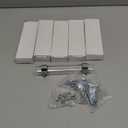 Cabinet Pulls Glass Handle 6 Pack, Cabinets Drawers Cupboard Dresser Wardrobes Vanity Furniture Handles 3 3/4 inch (96 mm), Polished Chrome Base with L-Wrench Key Set and Screws