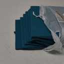 MaidMAX Cloth Storage Bins, Set of 6 Foldable Collapsible Fabric Cubes Organizers Basket with Dual Handles, Teal