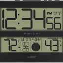 La Crosse Technology Atomic Digital Clock with Outdoor Temperature, Wood Oak, 0