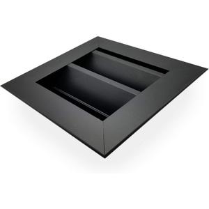 Premium 8"W x 8"H Aluminum Exterior Gable Louver Vent for Walls & Crawlspace - Weather-Resistant Air Grille with Screen Mesh - Black [Outer Dimensions 9.75"W x 9.75"H]