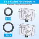 Toilet Tank to Bowl Bolt & Gasket Kit, 304 Stainless Steel Bolts, High-Density Foam Rubber Gasket, Compatible with 2-Inch and 3-Inch Seals, Easy Installation for Leak and Loose Connection Repairs