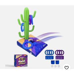 Pool Games- Pool Cornhole & Ring Toss Games 2in1 for Adult and Family- 6 Bean...