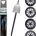 SYOAUTO Gunpowder Rim Touch Up Paint For Tesla Model Y 3 S X Uberturbine/Arachnid/Cybersteam/Turbine Wheel Touch Up Paint Pen Tip and Brush 2 in 1 Rim Scratch Repair Wheel Curb Rash Paint